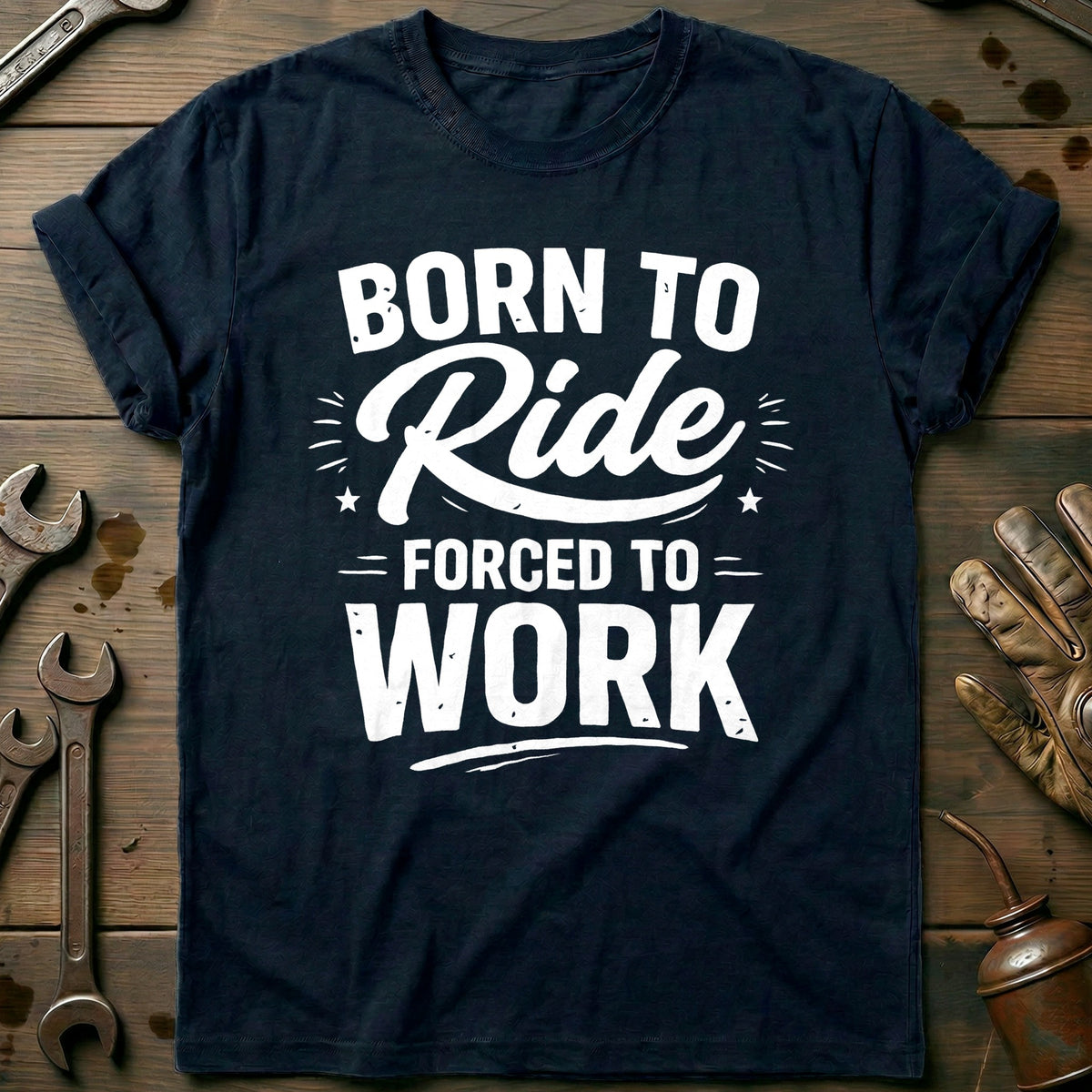 Navy - BORN TO RIDE 026 T Shirt
