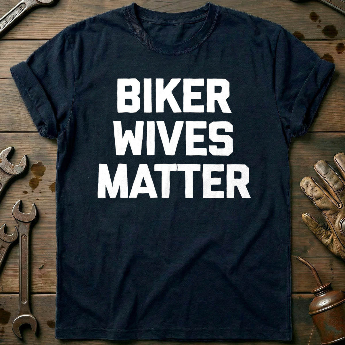 Navy - Biker Wives T-Shirt