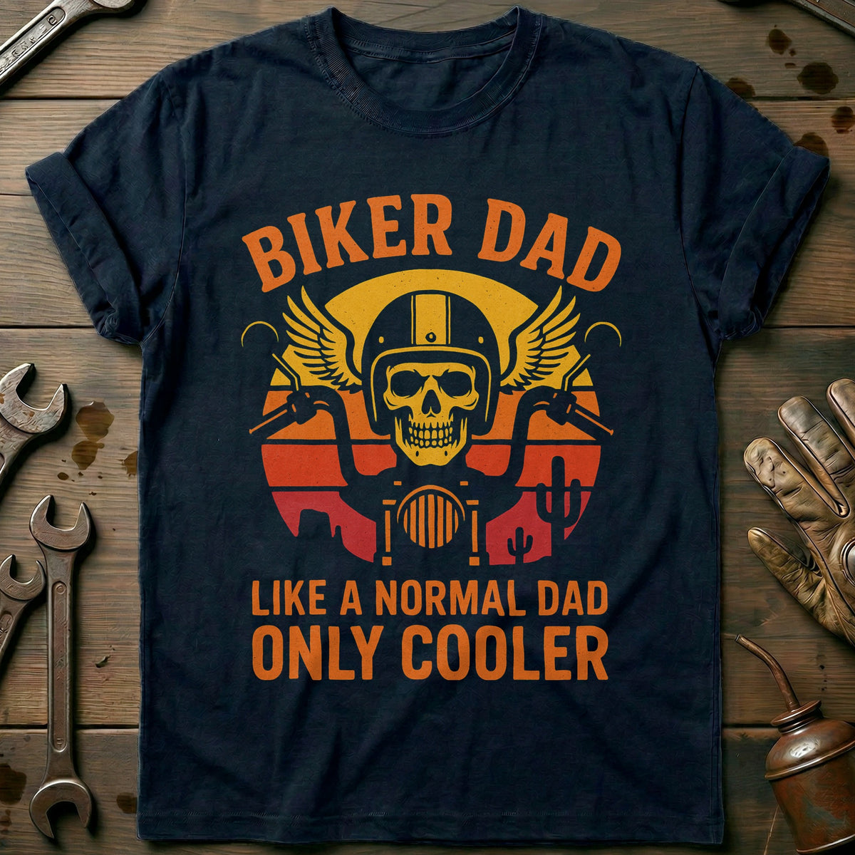 Navy - Biker dad 33 T Shirt