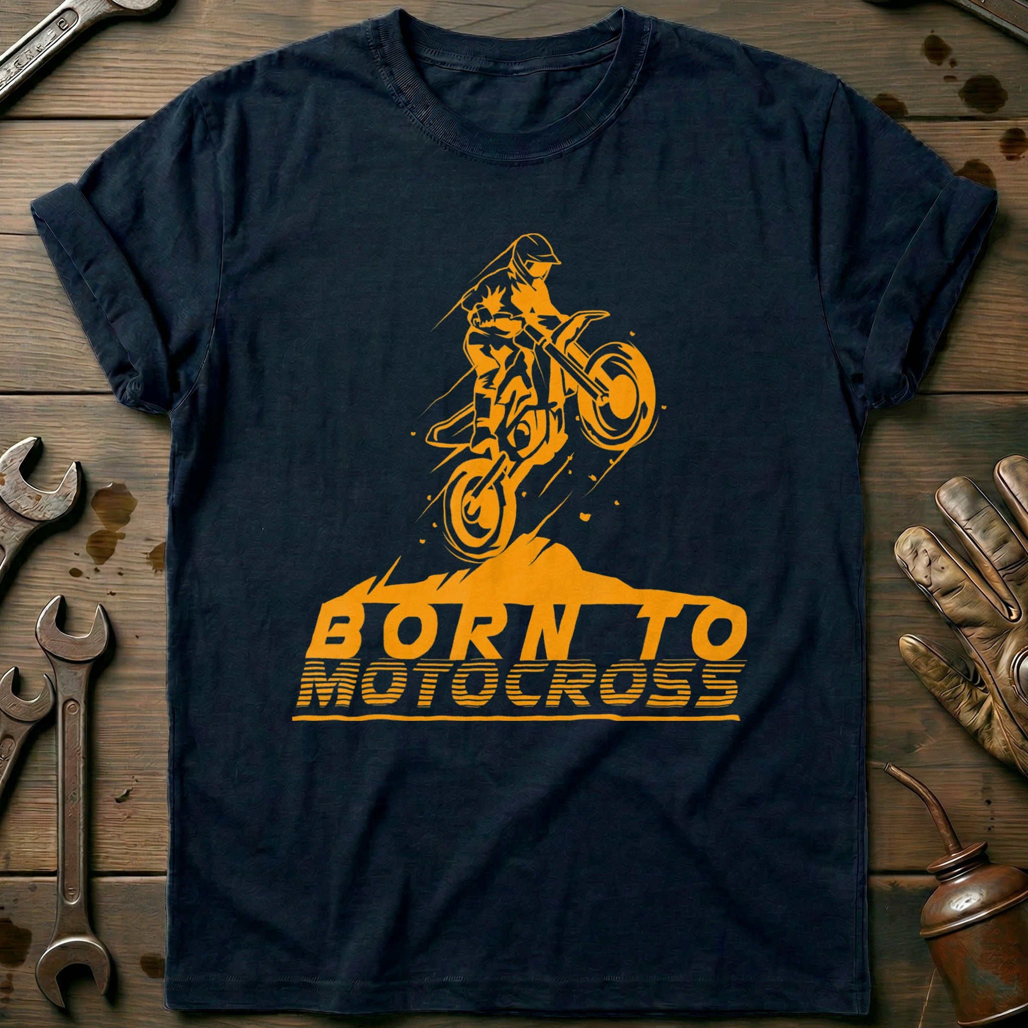 Navy - Born to Motocross T-Shirt
