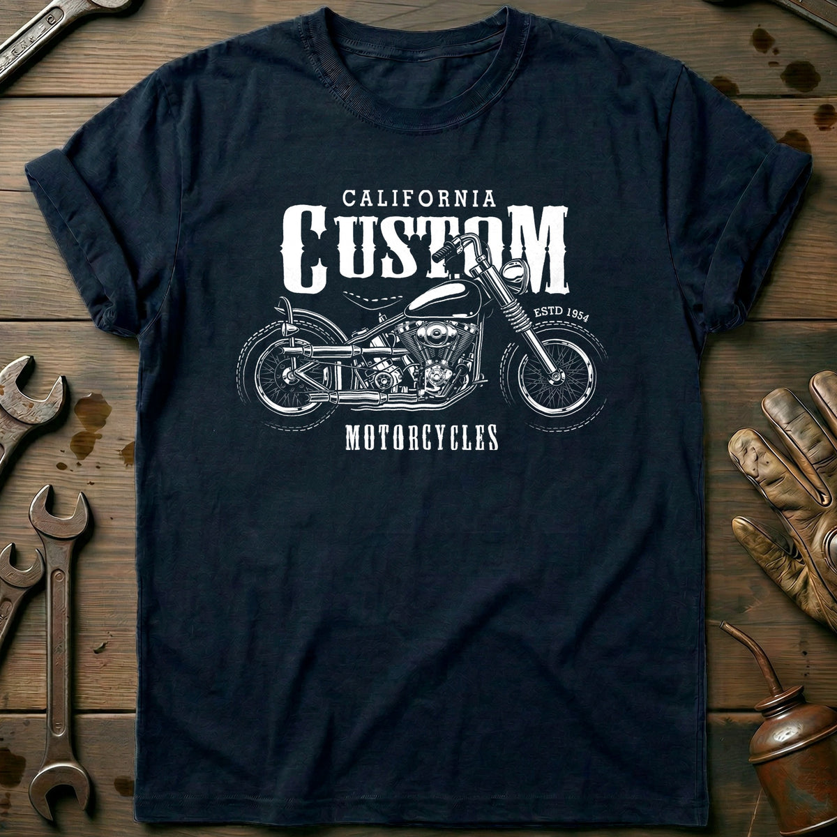 Navy - California Custom T-Shirt