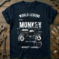 Navy - Crazy Monkey Bike T-Shirt