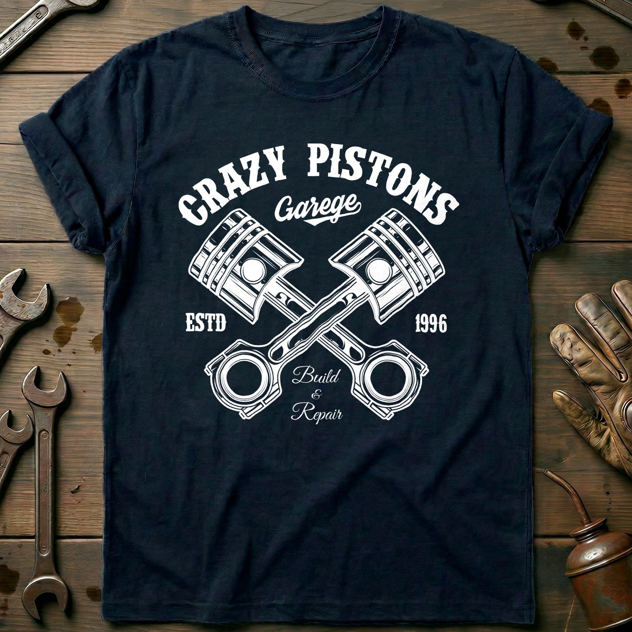 Navy - Crazy Pistons T-Shirt