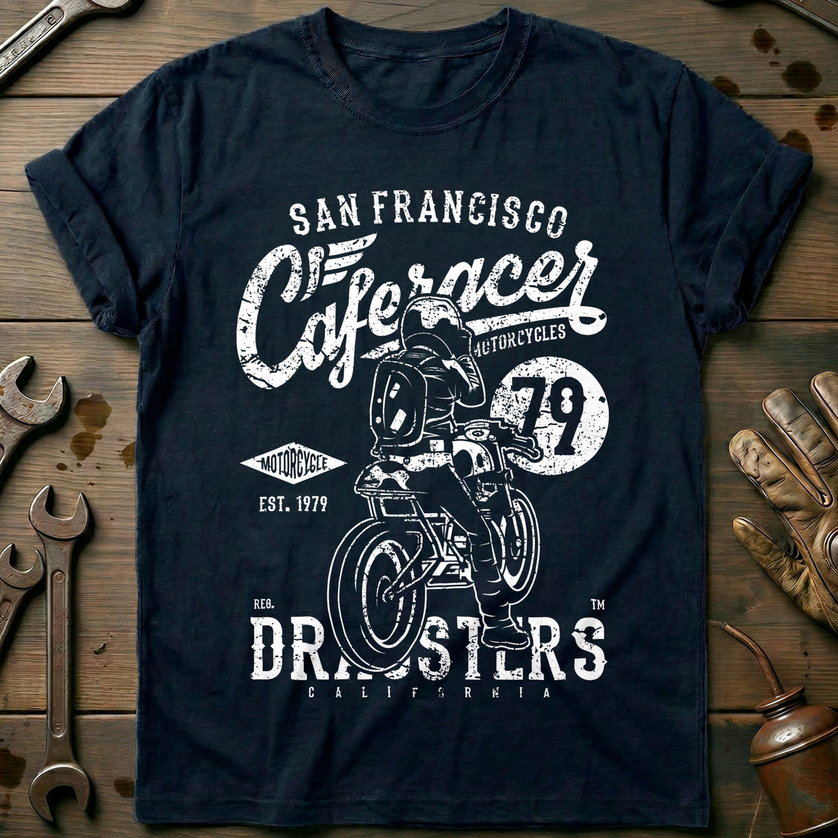 Navy - Caferacer 79 T Shirt