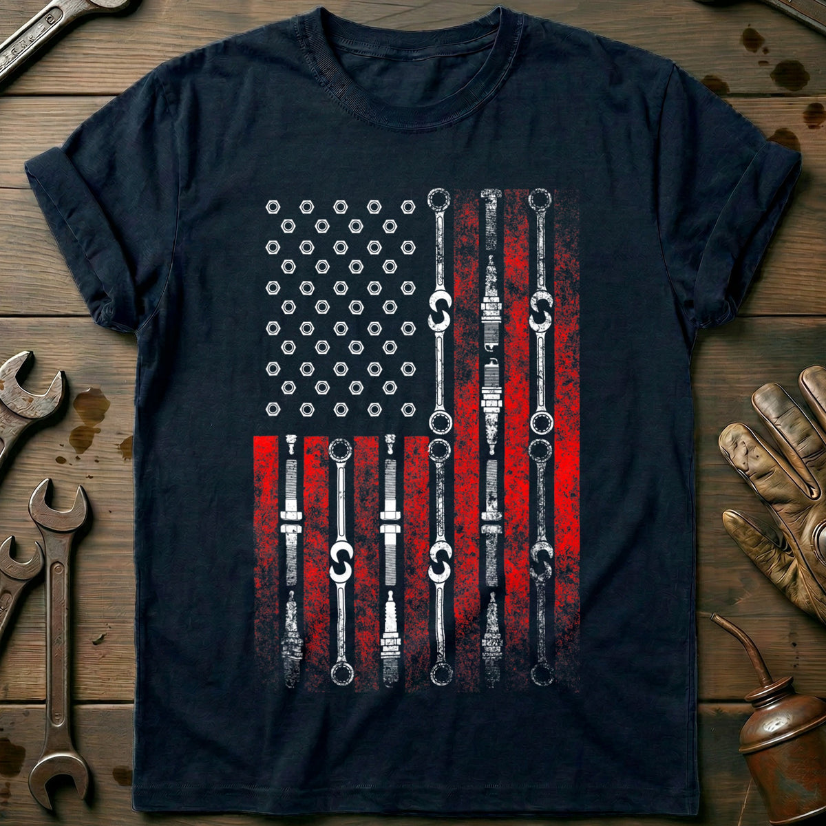 Navy - Car Mechanics T-Shirt