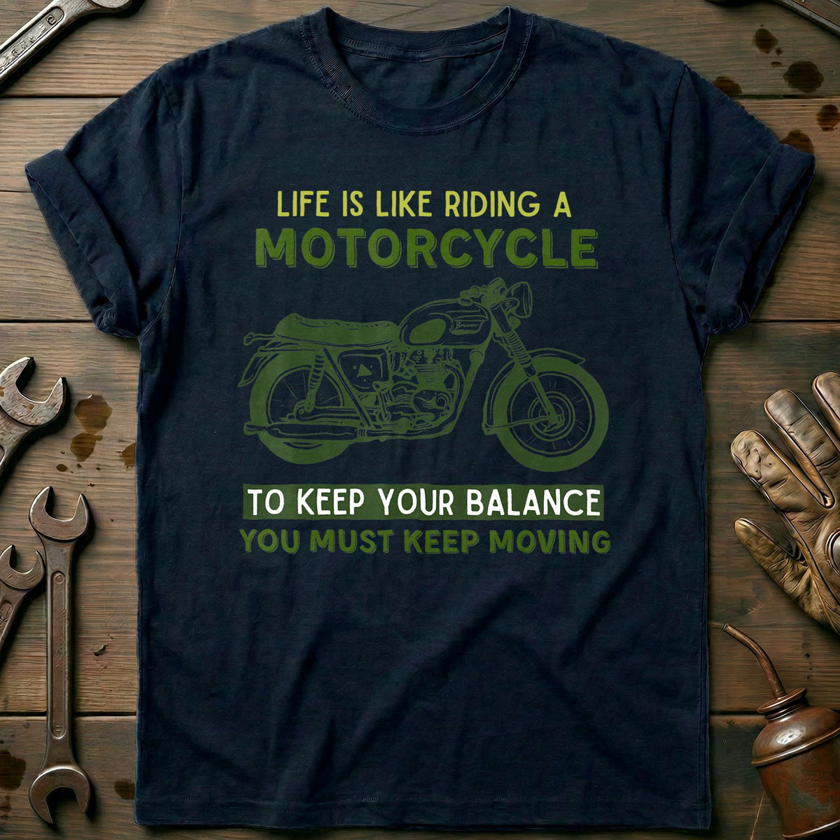 Navy - Classic Bike T-Shirt