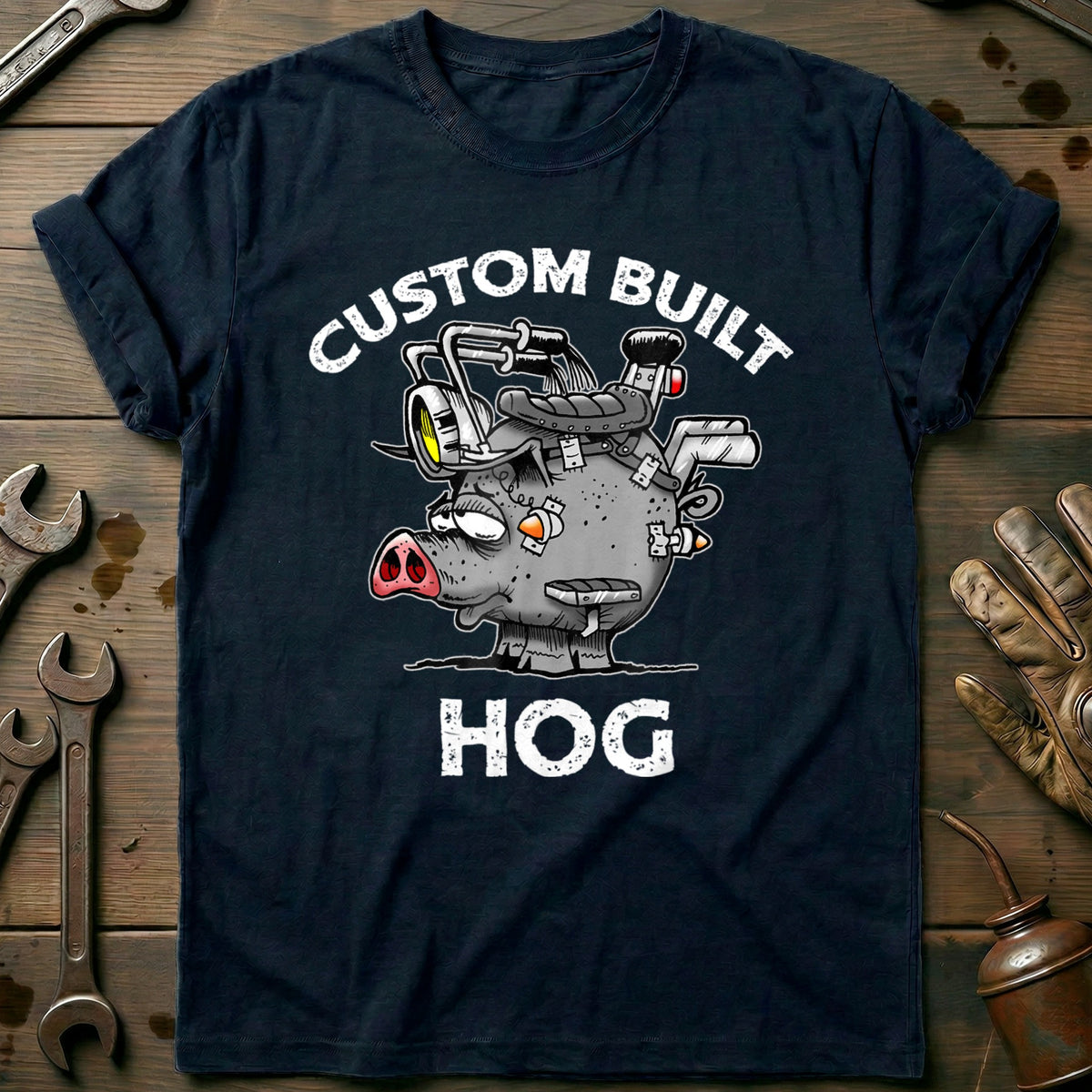 Navy - Custom Built Hog T-Shirt