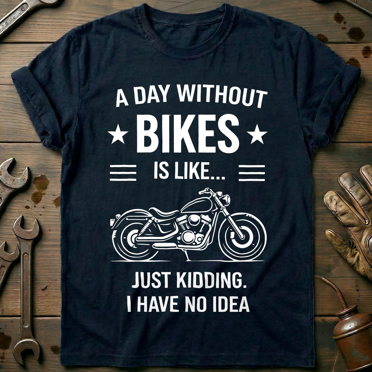 Navy - DAY WITHOUT BIKES 026 T Shirt