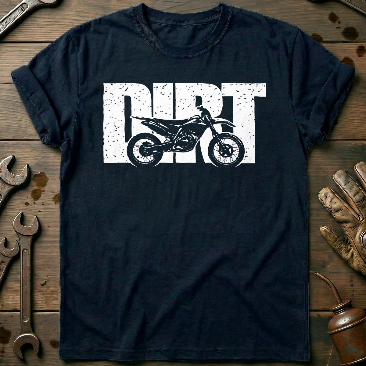 Navy - DIRT MOTORCYCLE 026 T Shirt