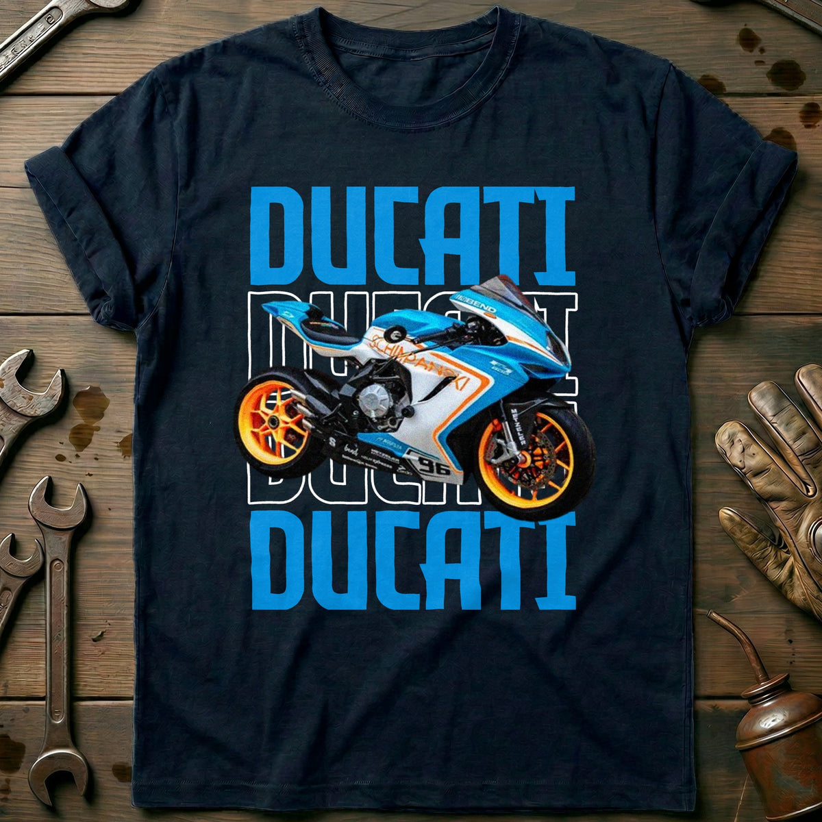 Navy - DUCATI BLUE 028 T Shirt