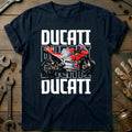Navy - DUCATI WHITE 028 T Shirt