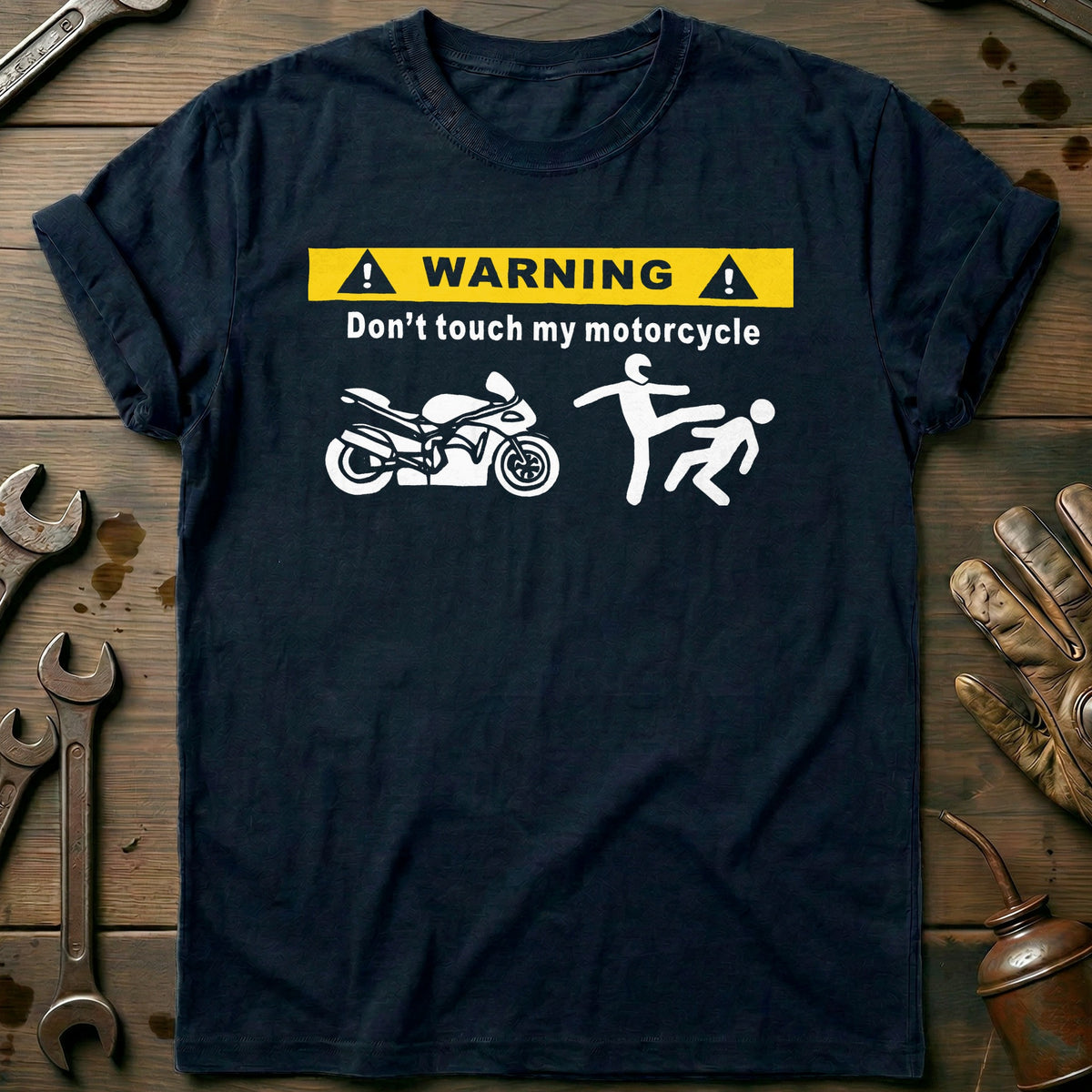Navy - Dont Touch My Bike 45 T Shirt