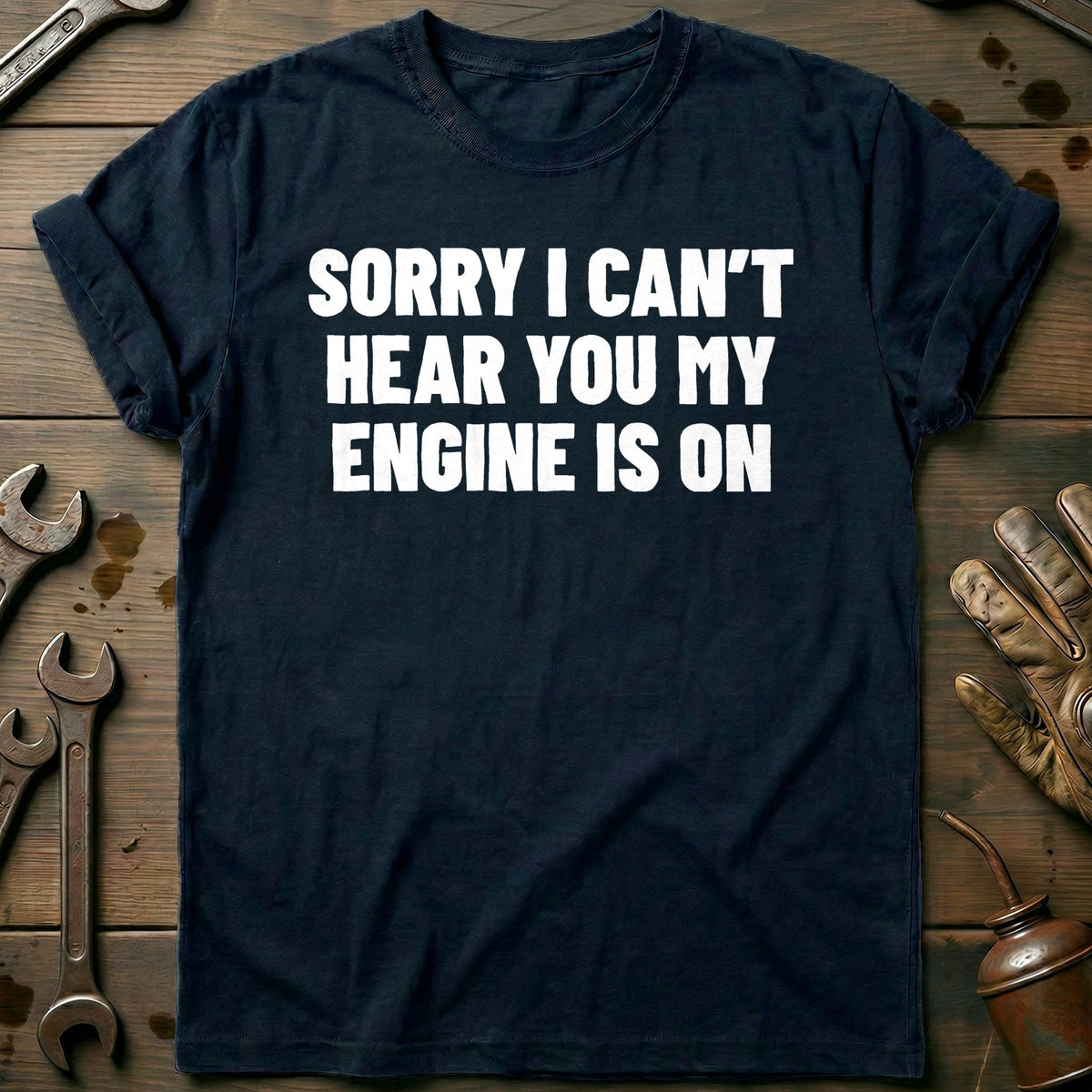 Navy - ENGINE IS ON 026 T Shirt