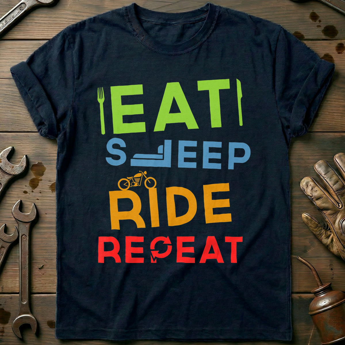 Navy - Eat Sleep Ride 22 T Shirt