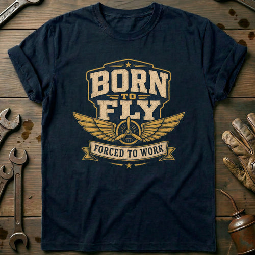 Navy - Forced To Work V2 T Shirt