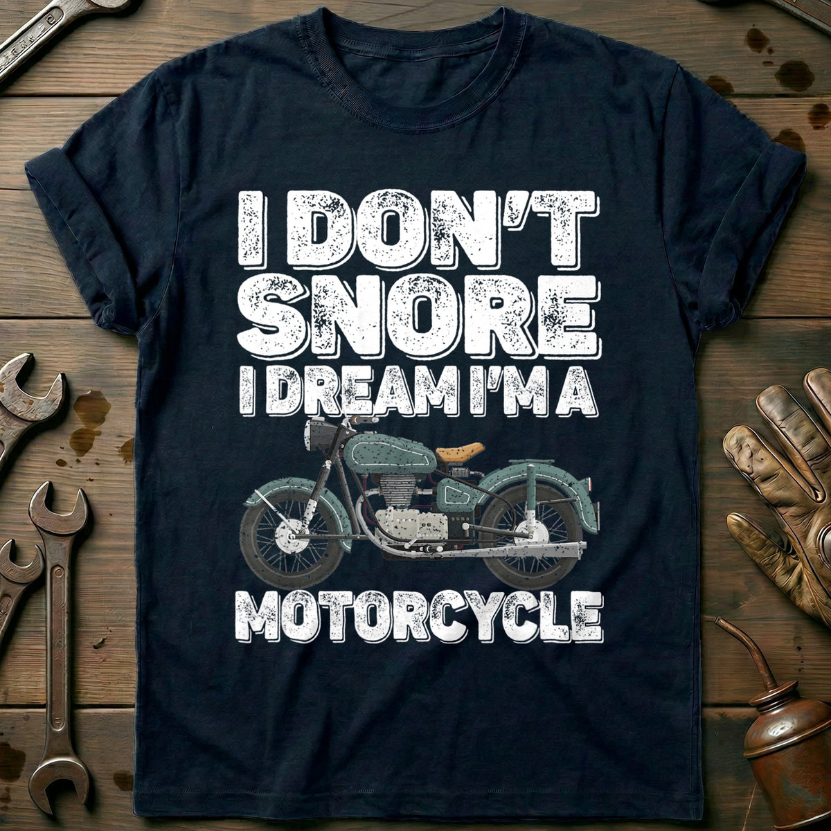 Navy - I Dont Snore I T-Shirt