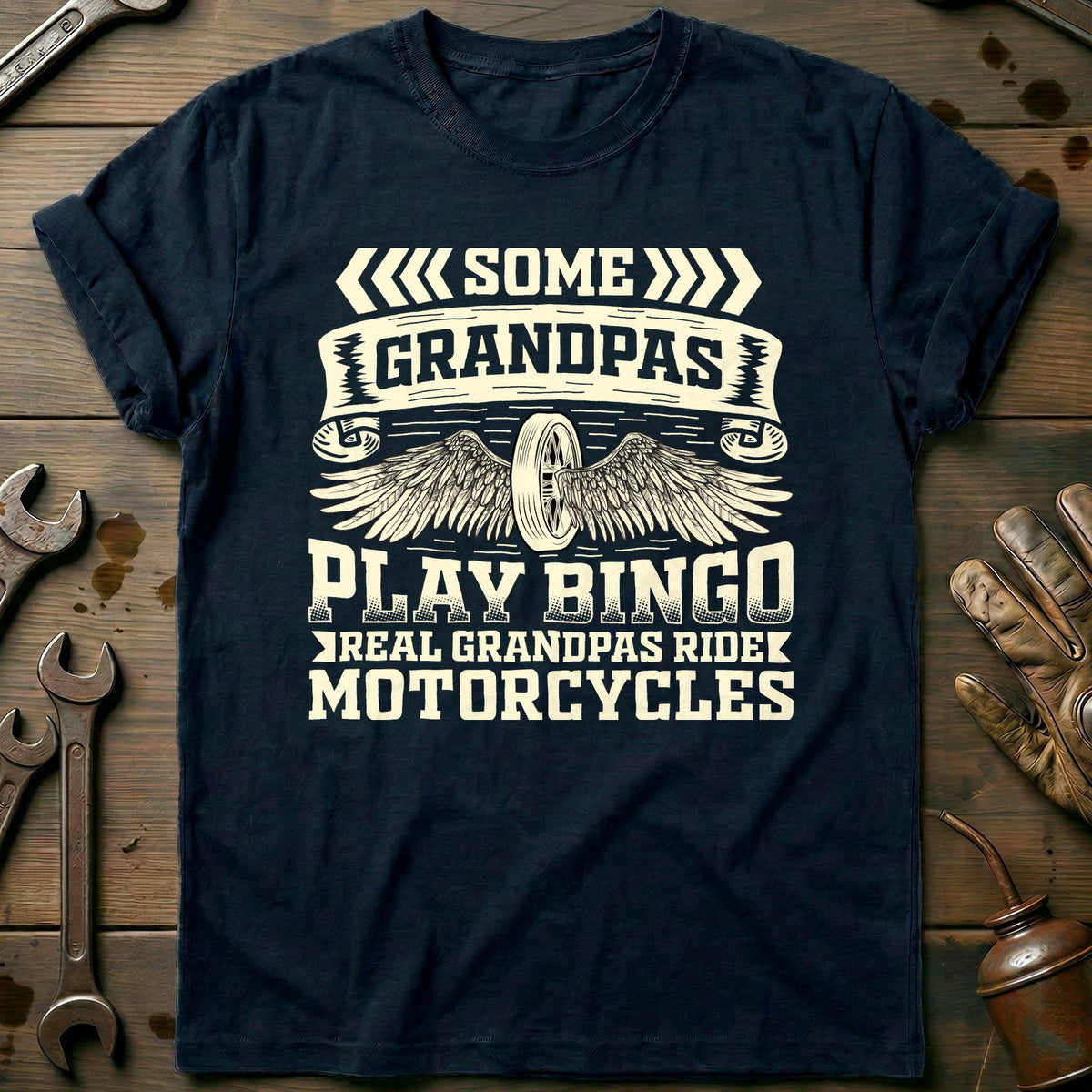 Navy - Grandpa Bingo T-Shirt