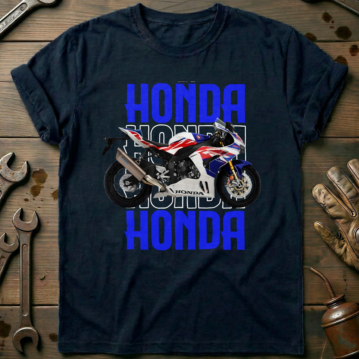 Navy - HONDA CBR 1000 BLUE 028 T Shirt