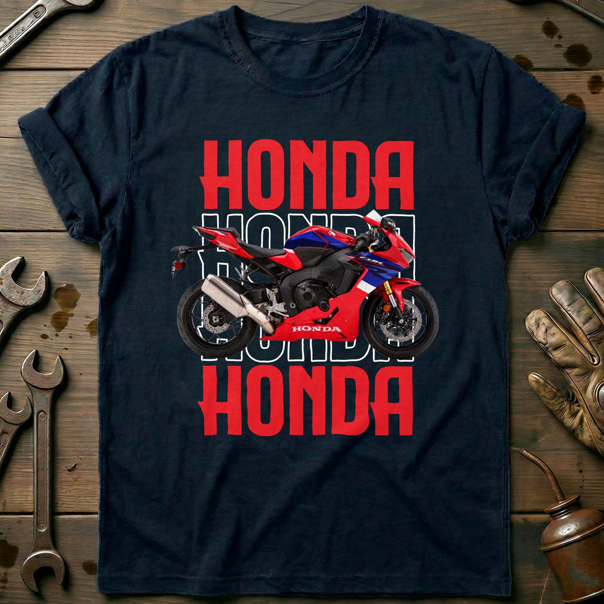 Navy - HONDA CBR 1000 RED 028 T Shirt