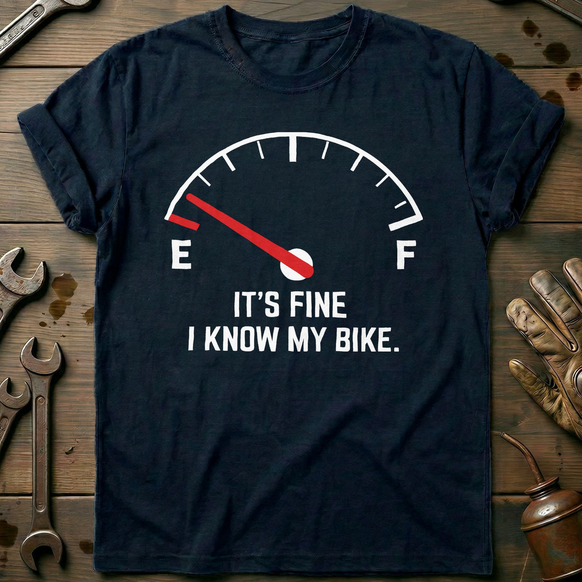 Navy - I KNOW MY BIKE 026 T Shirt