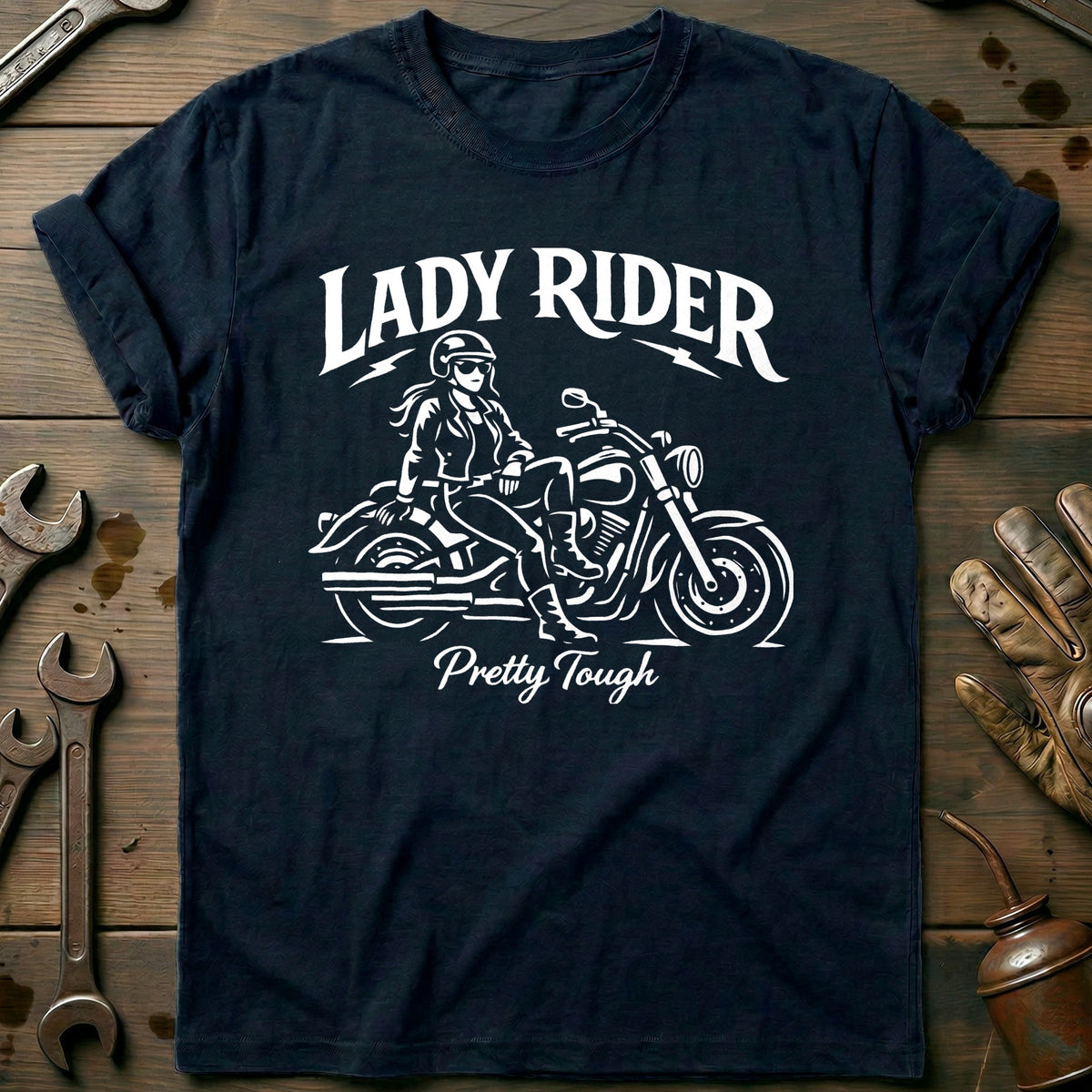 Navy - LADY RIDER 026 T Shirt