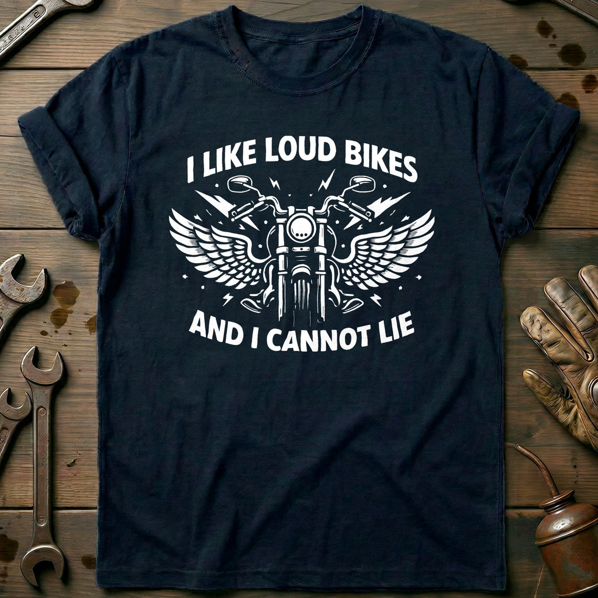 Navy - LOUD BIKES 026 T Shirt