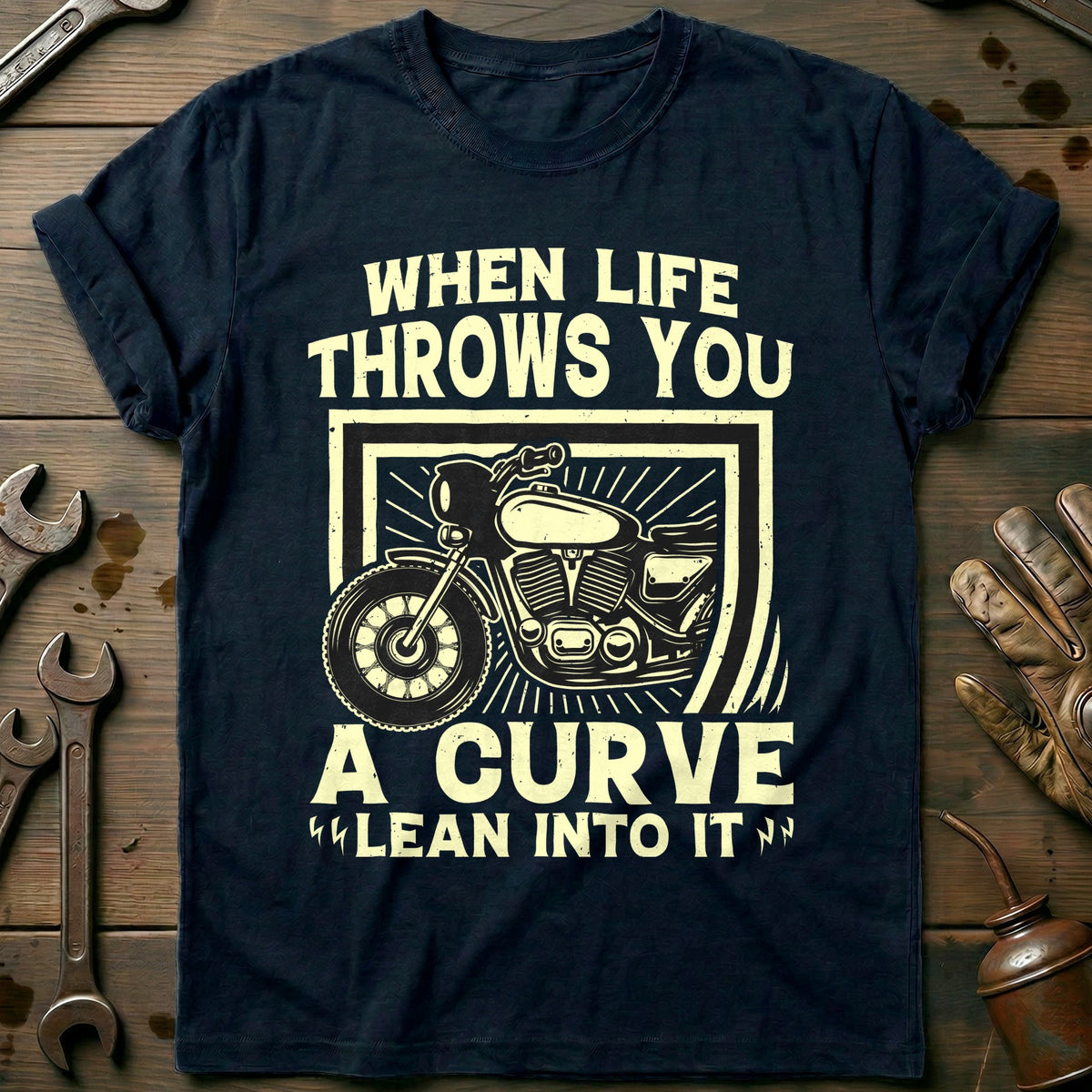 Navy - Lean Into It 2 T-Shirt