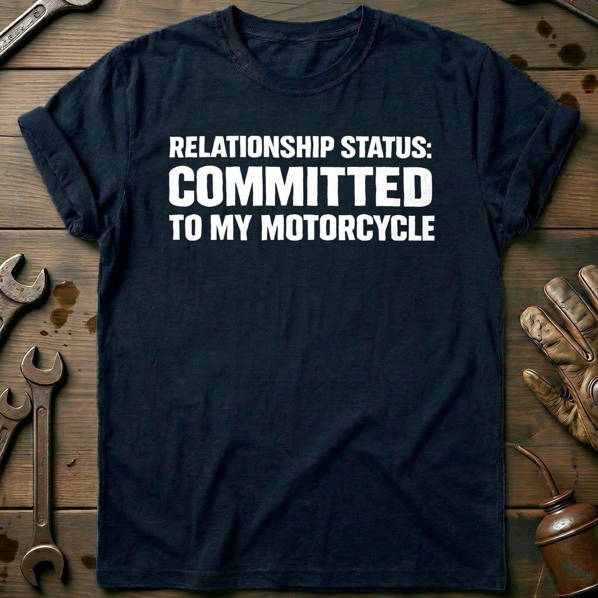 Navy - MOTORCYCLE RELATIONSHIP 026 T Shirt