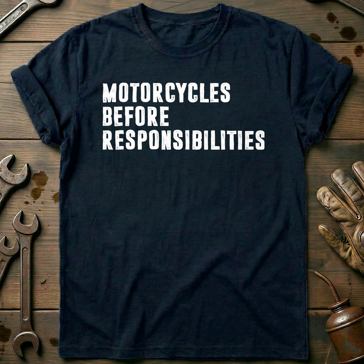 Navy - MOTORCYCLE RESPONSIBLITY 026 T Shirt