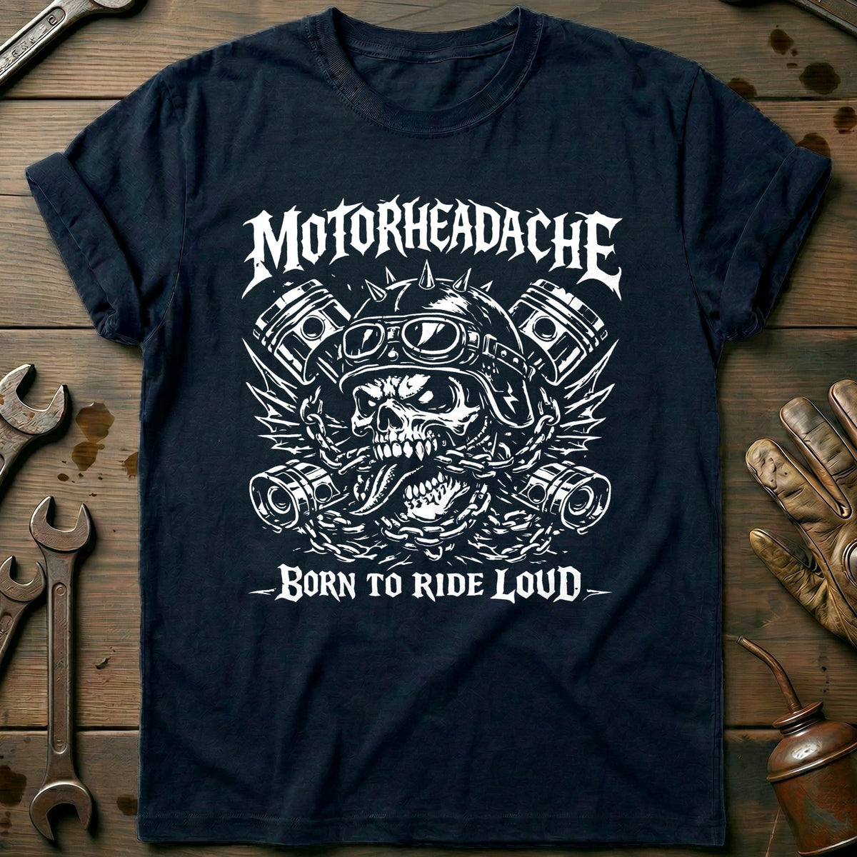 Navy - MOTORHEADACHE 026 T Shirt