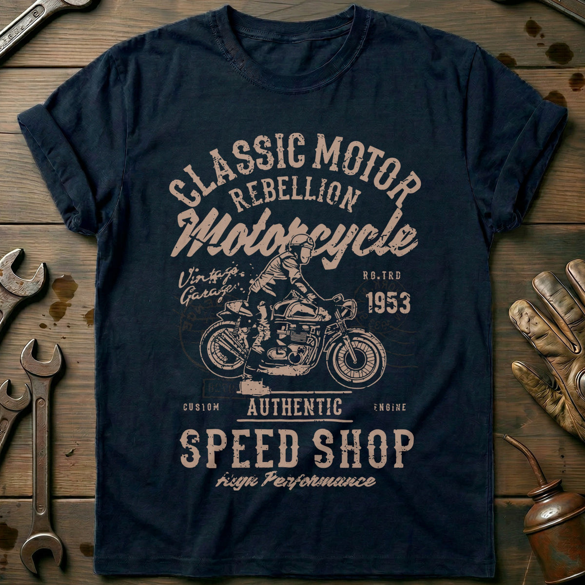 Navy - Motor Rebellion T-Shirt