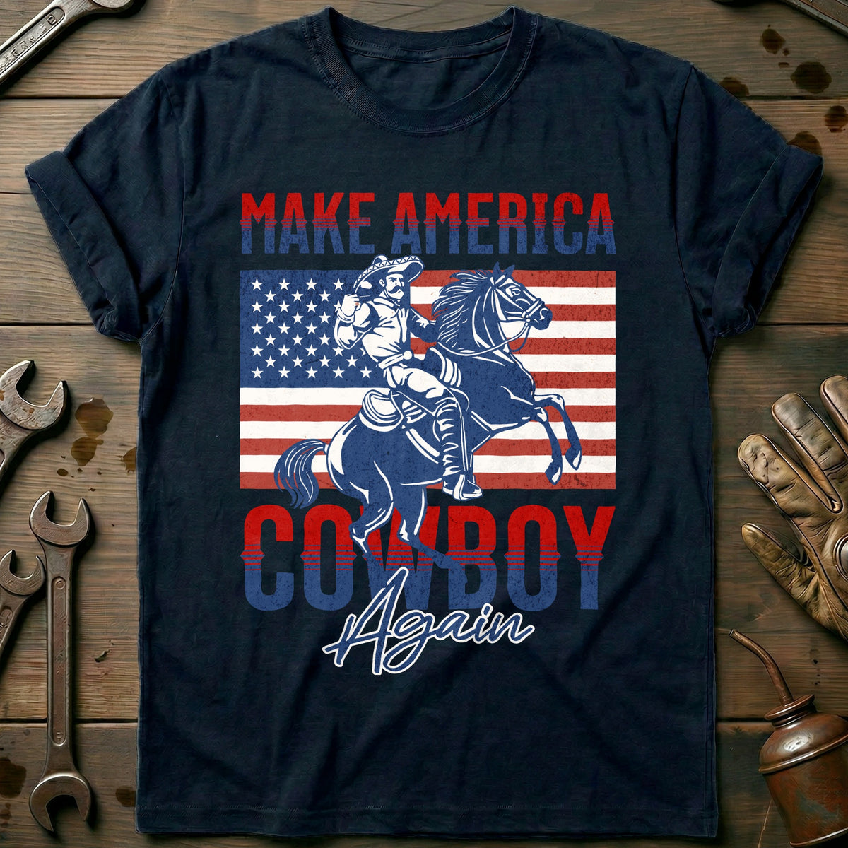 Navy - Make America T-Shirt