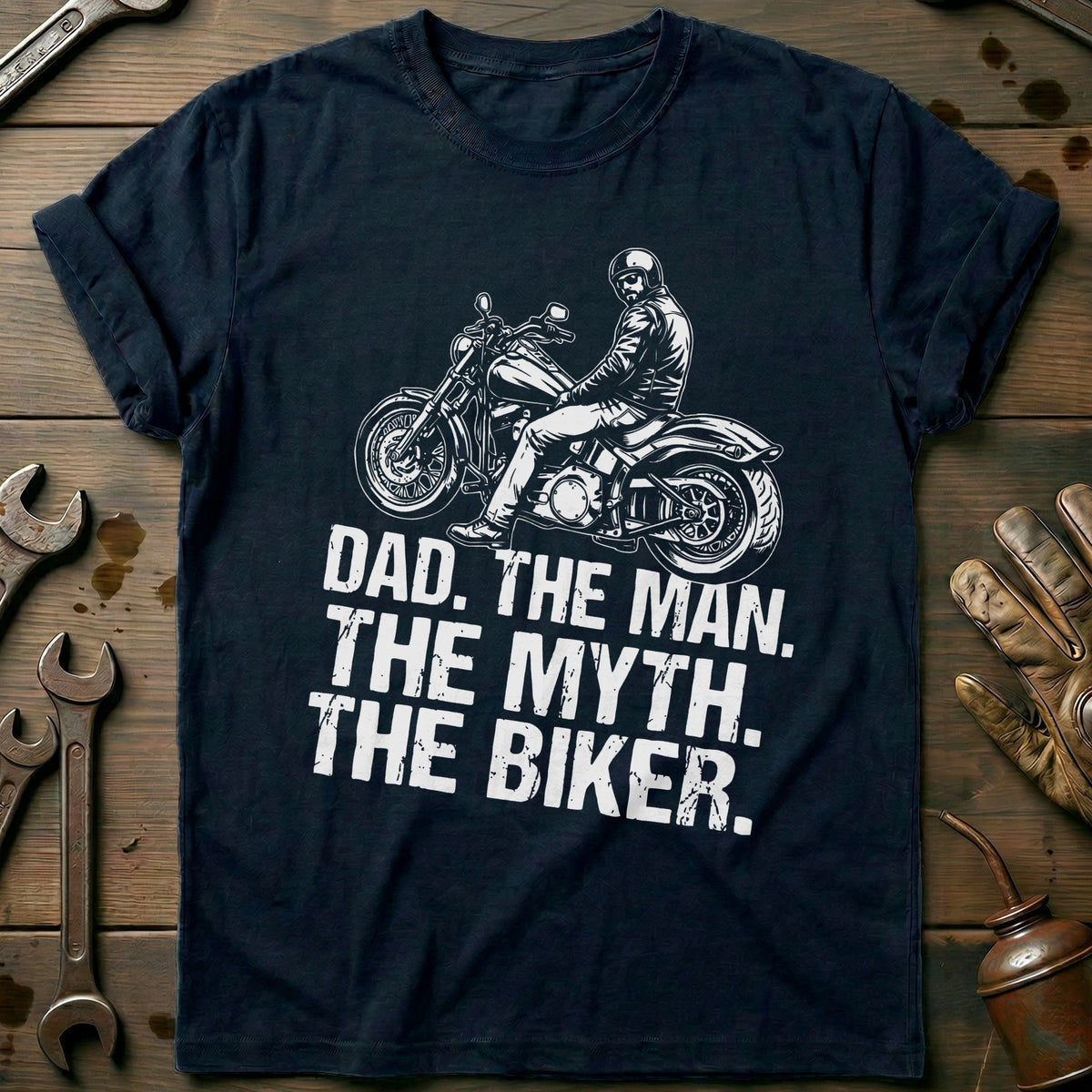 Navy - Man Myth Biker 33 T Shirt