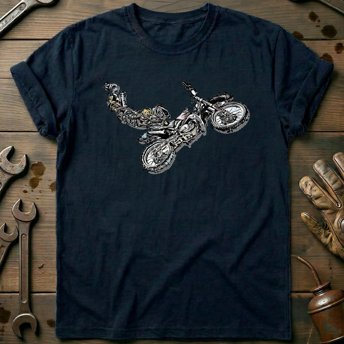 Navy - Motocross 143 T-Shirt