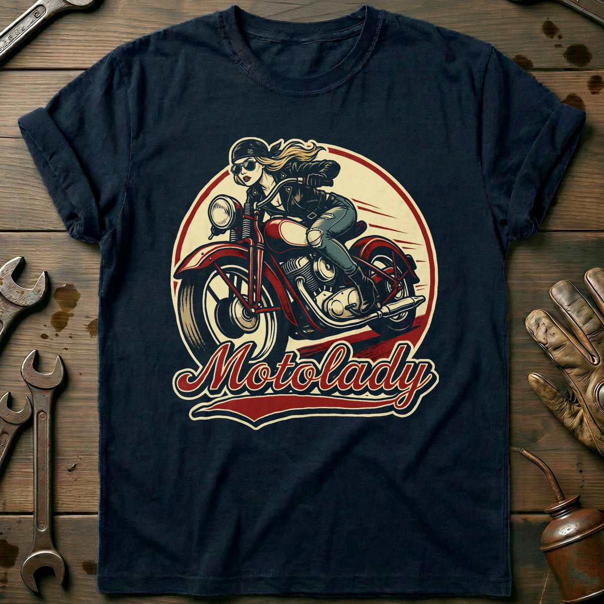 Navy - Motolady 66 T Shirt