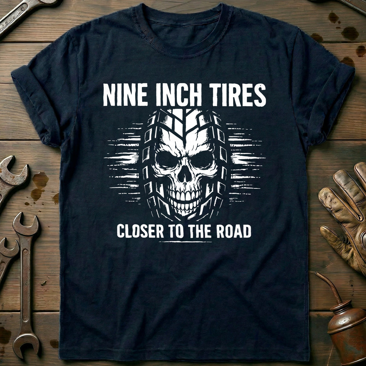 Navy - NINE INCH TIRES 026 T Shirt