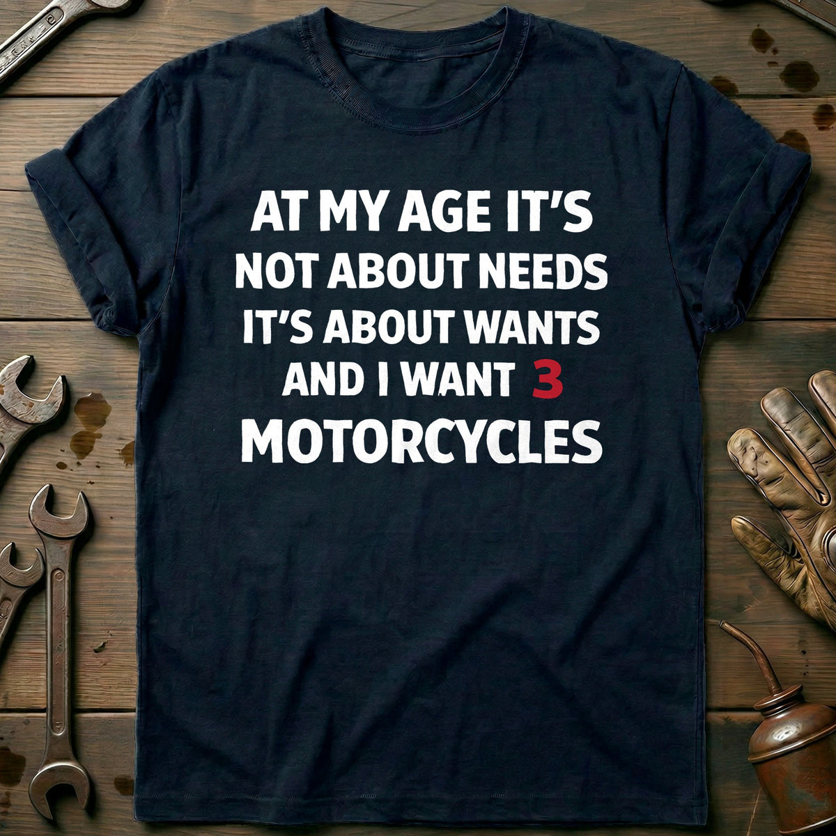 Navy - NOT ABOUT NEEDS 028 T Shirt