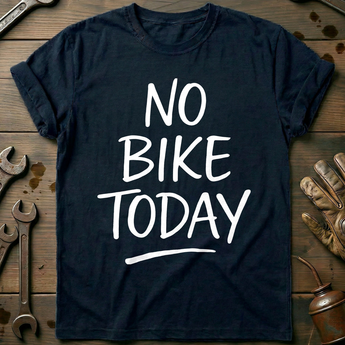 Navy - NO BIKE TODAY 026 T Shirt