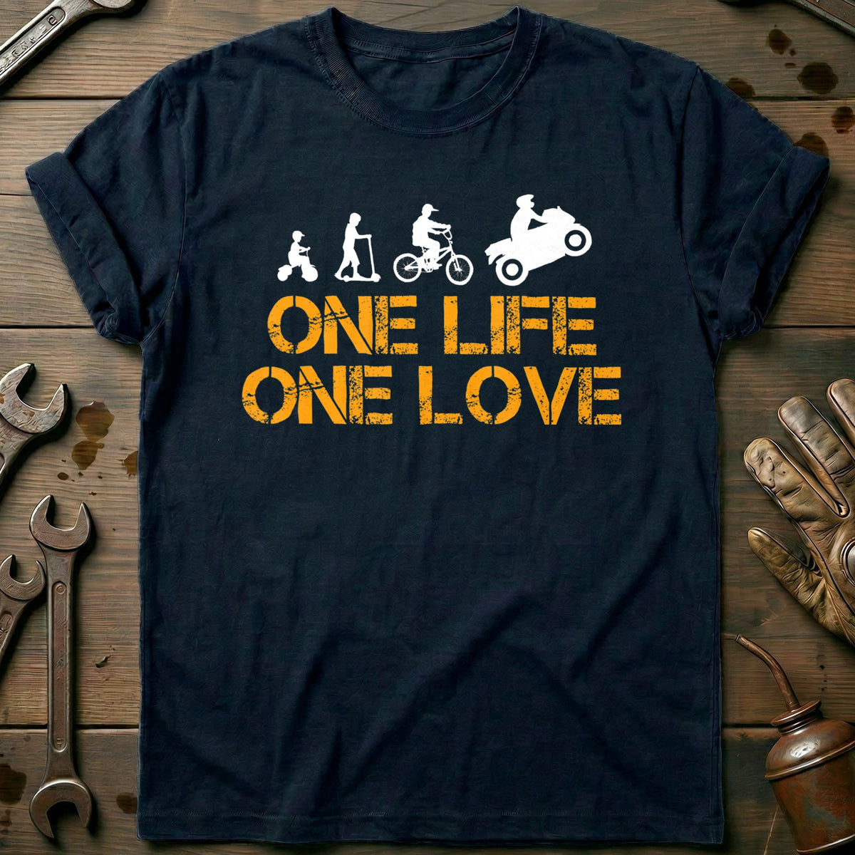 Navy - One Life One Love T-Shirt