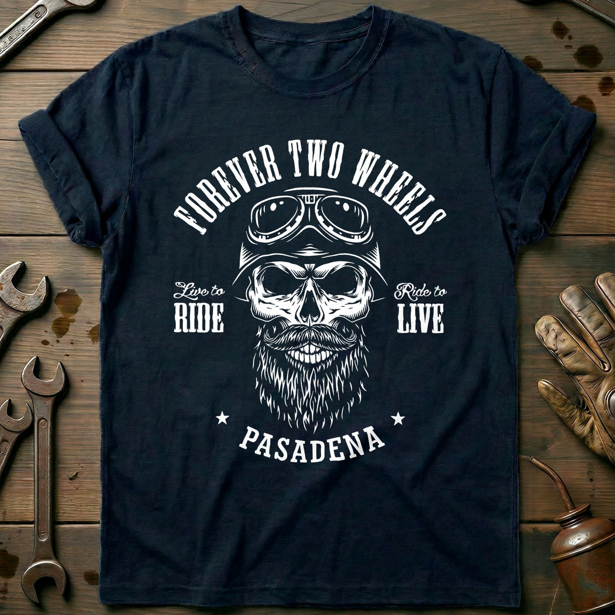 Navy - Pasadena Wheels T-Shirt