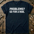 Navy - PROBLEMS GO RIDE 026 T Shirt