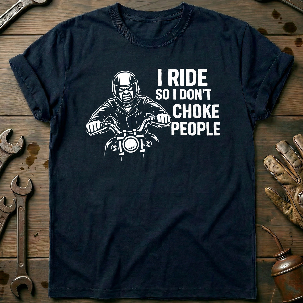 Navy - RIDE CHOKE PEOPLE 026 T Shirt