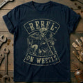 Navy - Rebel On Wheels 3 T Shirt