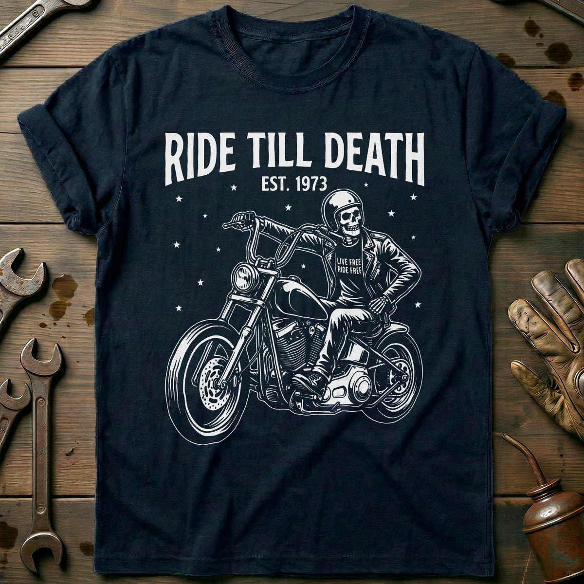 Navy - Ride Till Death 12 T Shirt