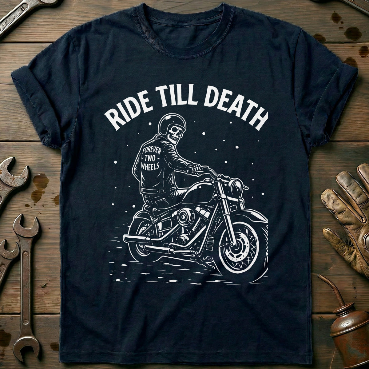 Navy - Ride Till Death 5 T Shirt