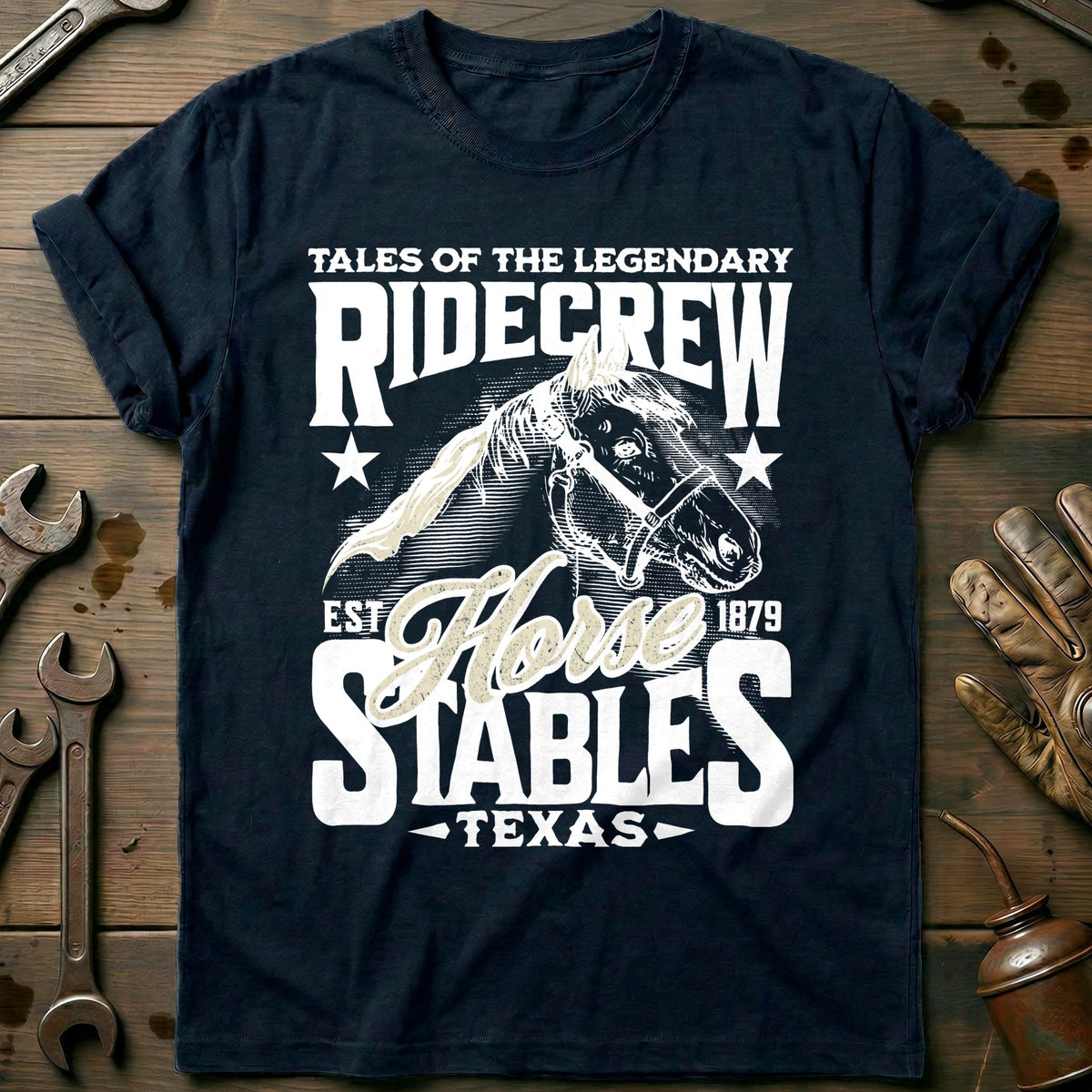 Navy - Ridecrew Horse T-Shirt