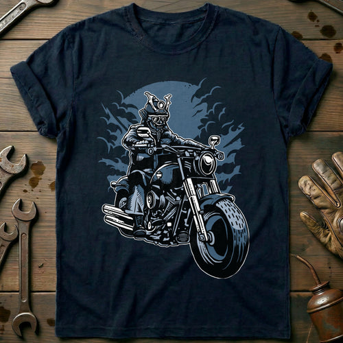 Navy - Samurai Biker T-Shirt