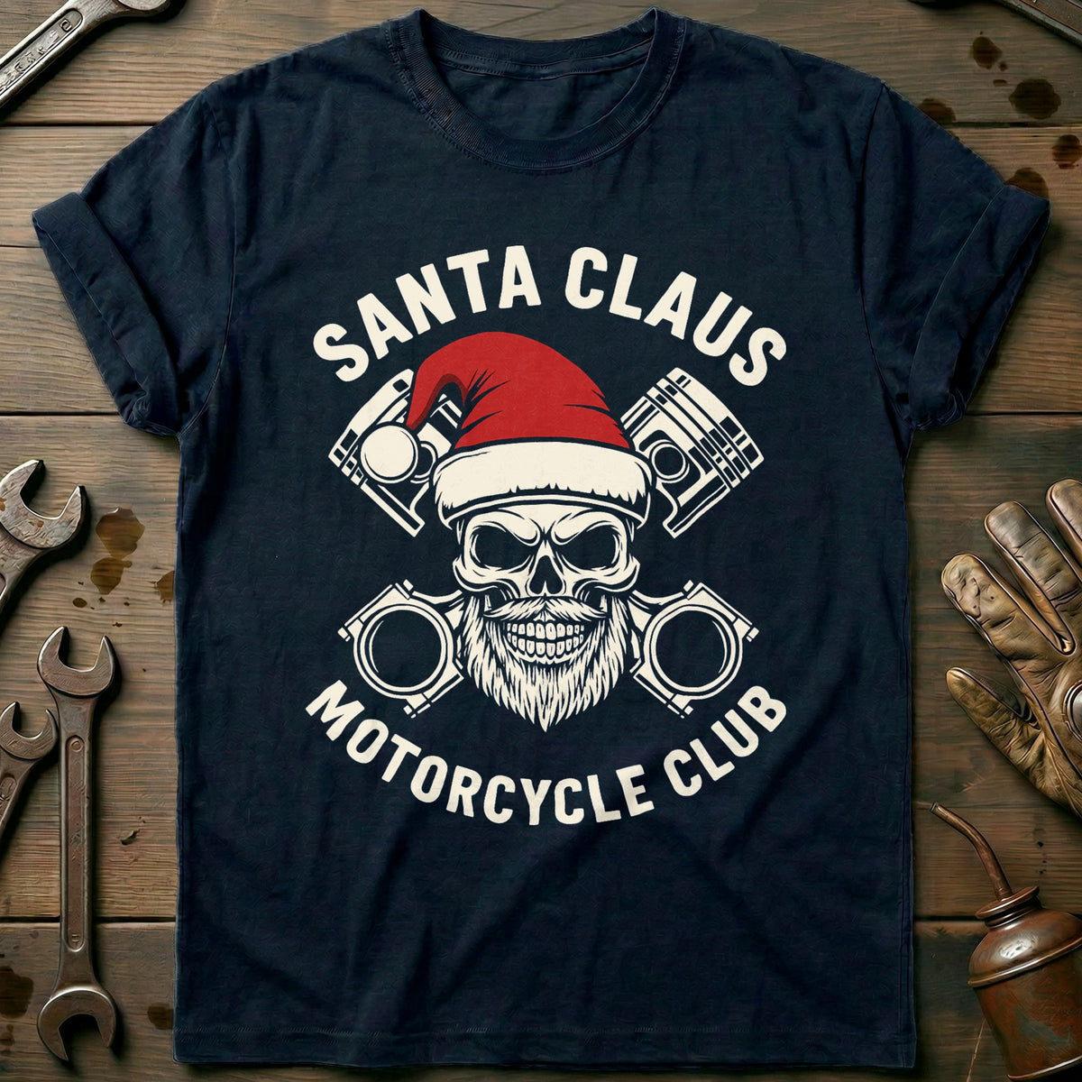 Navy - SANTA MOTORCYCLE CLUB T Shirt