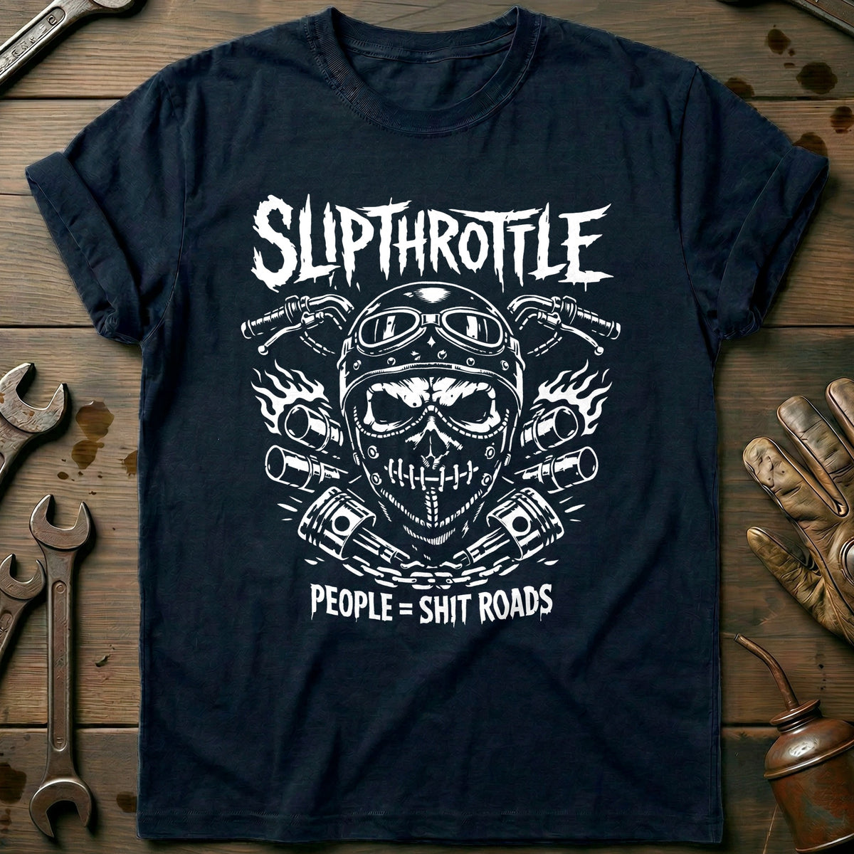 Navy - SLIPTHROTLE 026 T Shirt