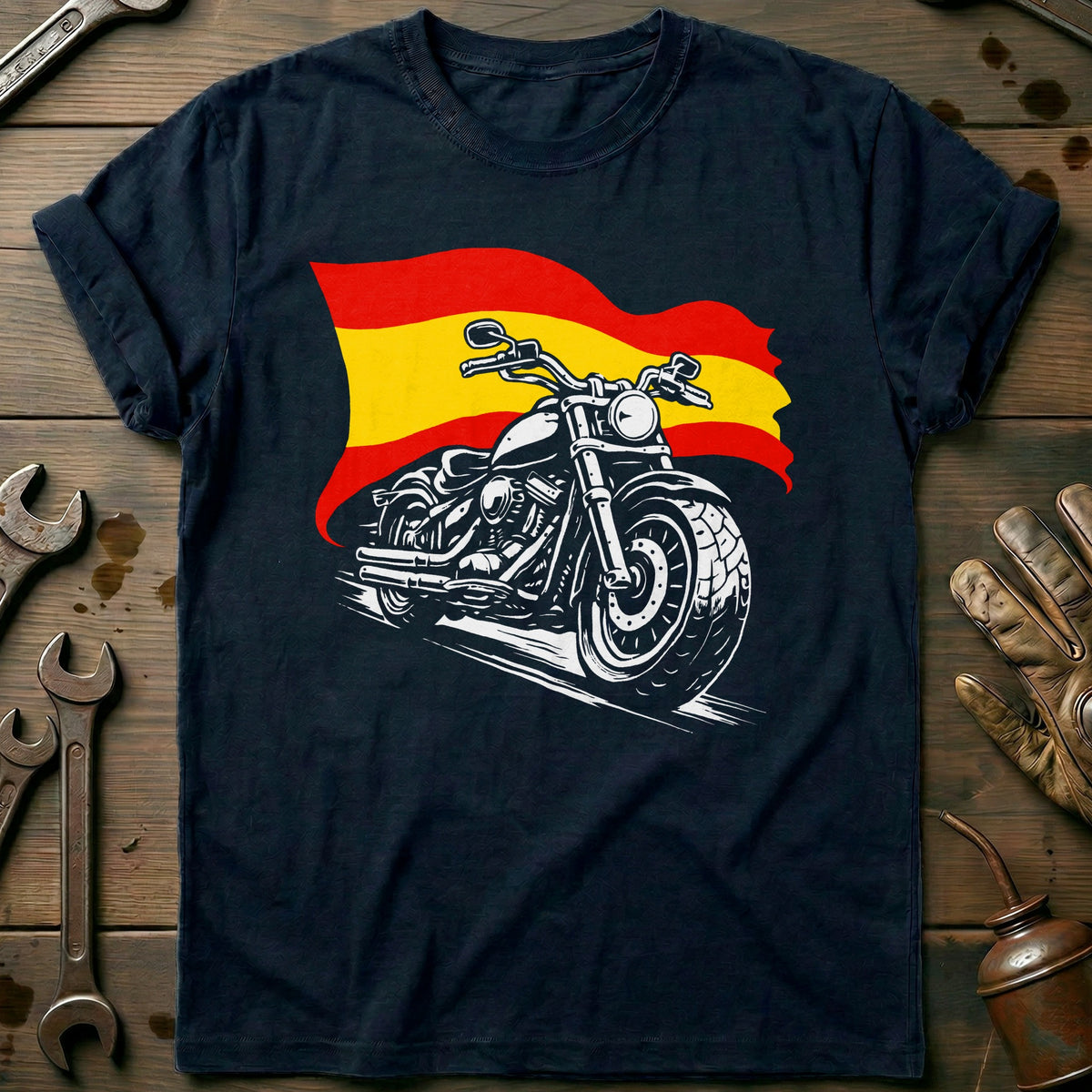 Navy - SPAIN BIKER 026 T Shirt